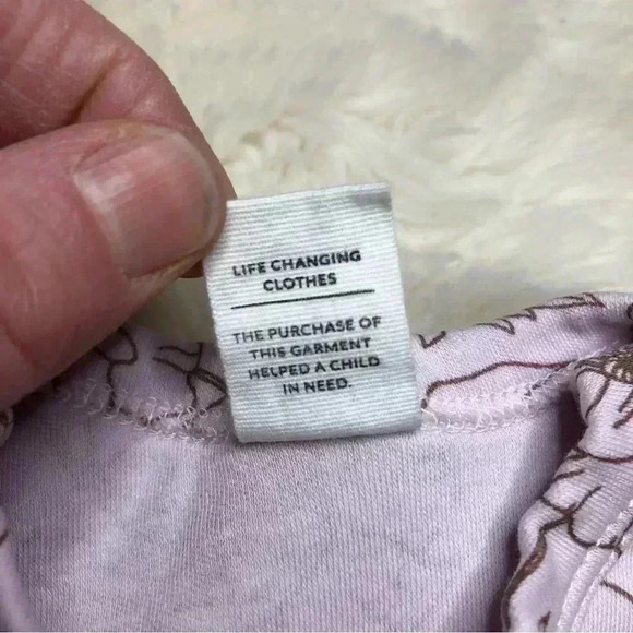 Colored Organics Gown Long Sleeved Adjustable Tie Bottom purple Floral 0-3M - Picture 5 of 16